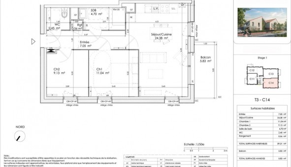 Logement �tudiant T3 &agrave; Wattrelos (59150)