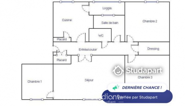 Logement tudiant T4 à Blois (41000)