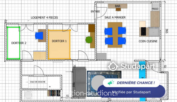 Logement tudiant T4 à Orsay (91400)
