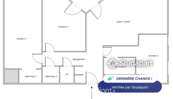 Logement tudiant T4 à Rouen (76100)