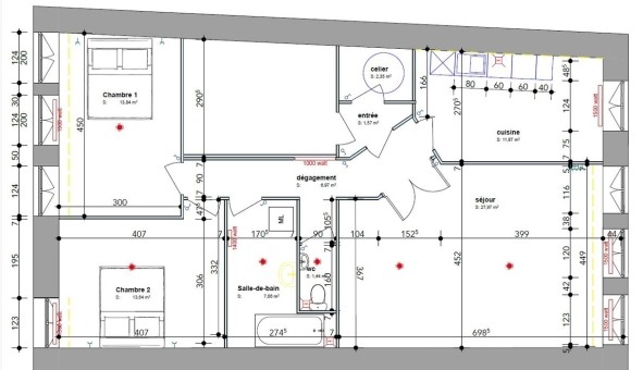 Logement �tudiant T4 &agrave; Saint Avold (57500)