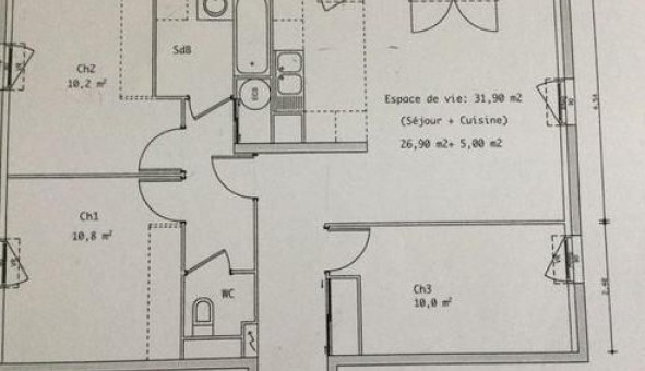 Logement �tudiant T4 &agrave; Saint Maximin (60740)