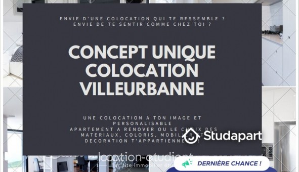 Logement tudiant Location T4 Meublé Villeurbanne (69100)