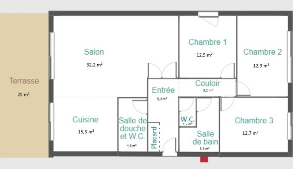 Logement �tudiant T4 &agrave; Villeurbanne (69100)