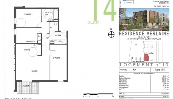 Logement �tudiant Chambre &agrave; Chevigny Saint Sauveur (21800)