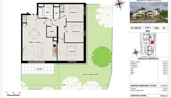 Logement tudiant Chambre à La Montagne (44620)