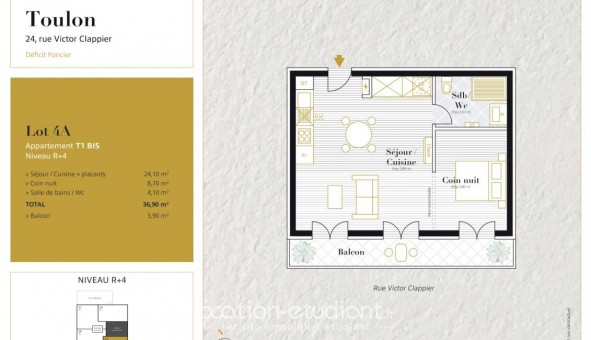 Logement �tudiant Chambre &agrave; Toulon (83200)