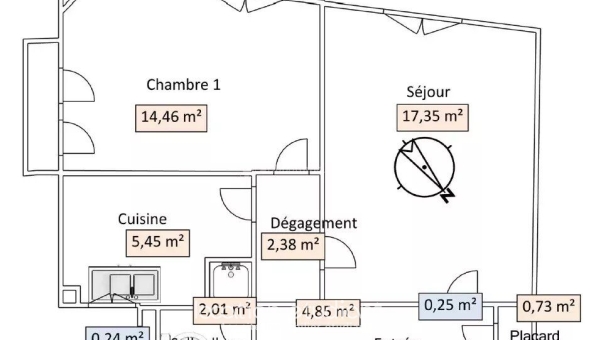 Logement �tudiant T2 &agrave; Asni�res sur Seine (92600)