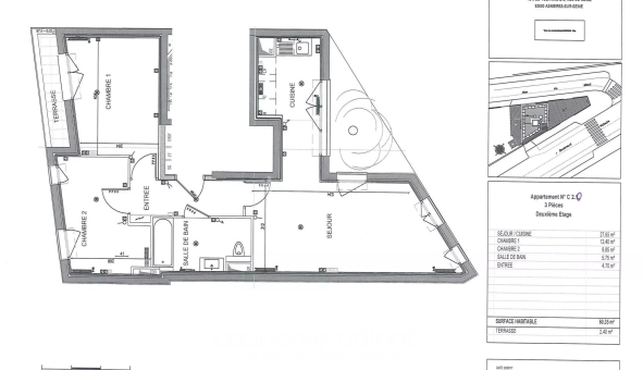Logement �tudiant T3 &agrave; Asni�res sur Seine (92600)