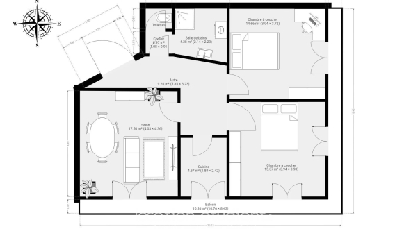 Logement �tudiant T3 &agrave; Le Bugue (24260)