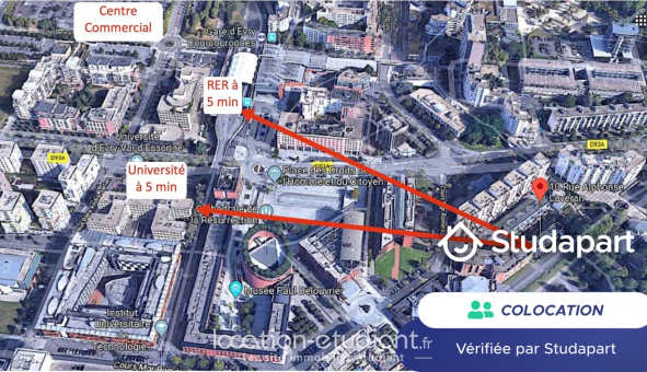 Colocation tudiante Duplex à vry (91000)