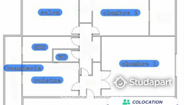 Colocation �tudiante Studio &agrave; Aix en Provence (13100)