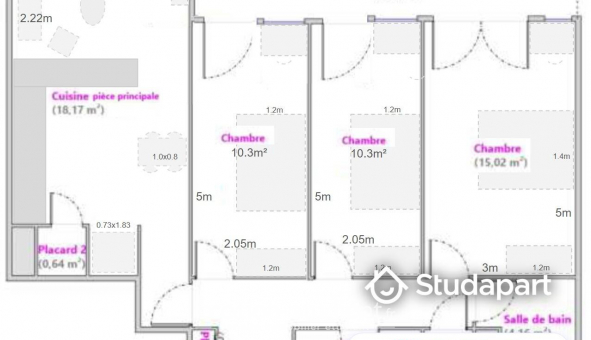 Colocation �tudiante Studio &agrave; Angers (49000)