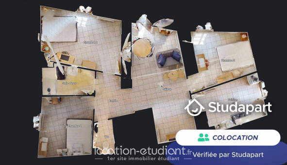 Colocation tudiante Studio à Bziers (34500)