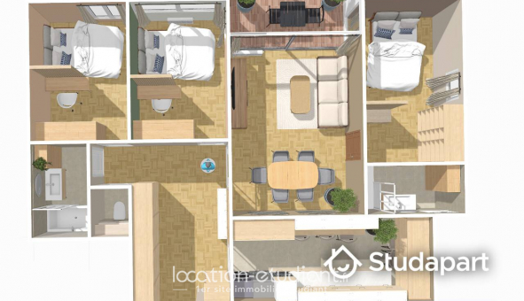 Colocation tudiante Chambre dans une colocation de 12m2