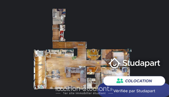 Colocation tudiante Studio à Cenon (33150)