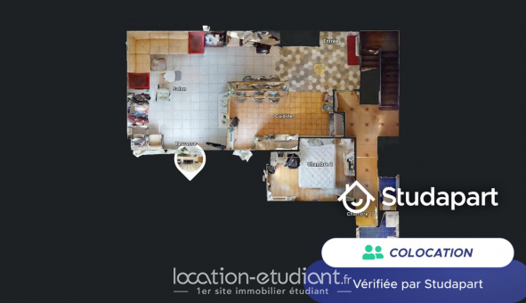 Colocation tudiante Studio à Cergy (95000)