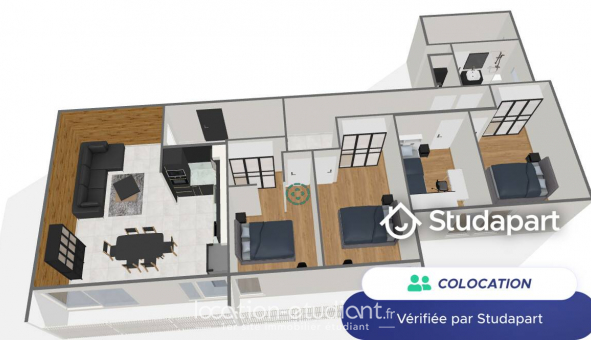 Colocation tudiante Studio à Cholet (49280)