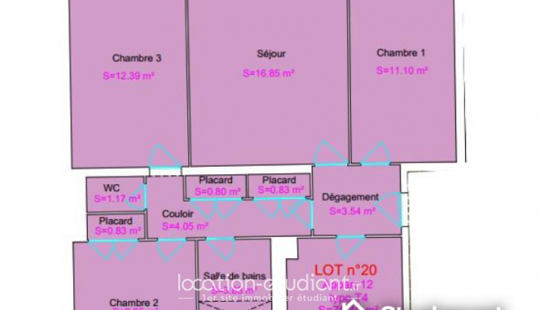 Colocation �tudiante Studio &agrave; Clermont Ferrand (63000)