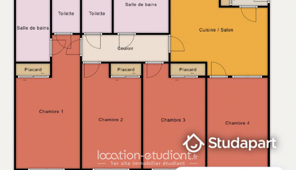 Colocation étudiante Studio à Clichy (92110)