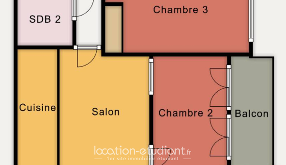 Colocation étudiante Studio &agrave; Clichy (92110)