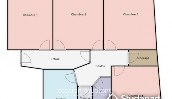 Colocation �tudiante Studio &agrave; Clichy (92110)