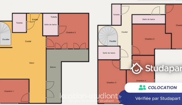 Colocation �tudiante Studio &agrave; Clichy (92110)