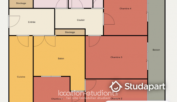 Colocation �tudiante Studio &agrave; Courbevoie (92400)