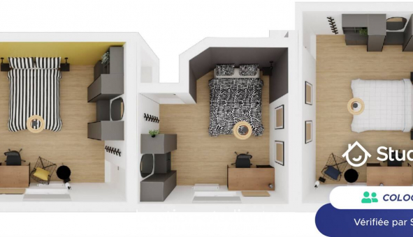 Colocation tudiante Studio à Dunkerque (59240)