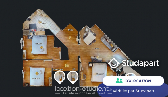 Colocation tudiante Studio à Grenoble (38000)