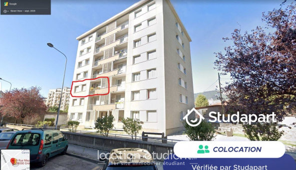 Colocation tudiante Studio à Grenoble (38000)