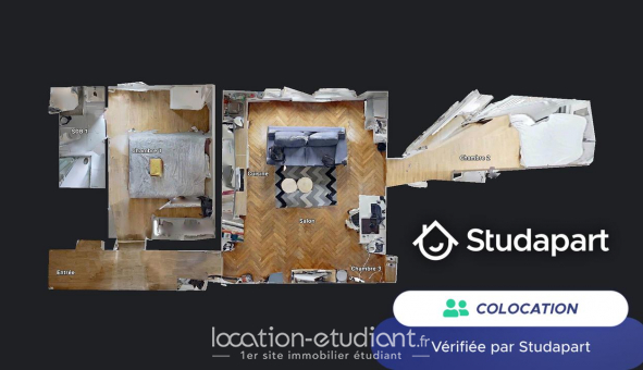 Colocation tudiante Studio à Le Havre (76620)