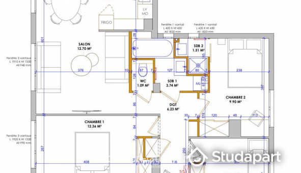 Colocation tudiante Studio à Lyon 3me arrondissement (69003)