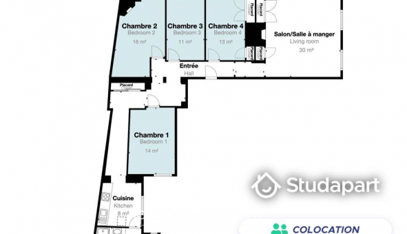 Colocation tudiante Studio à Lyon 5me arrondissement (69005)