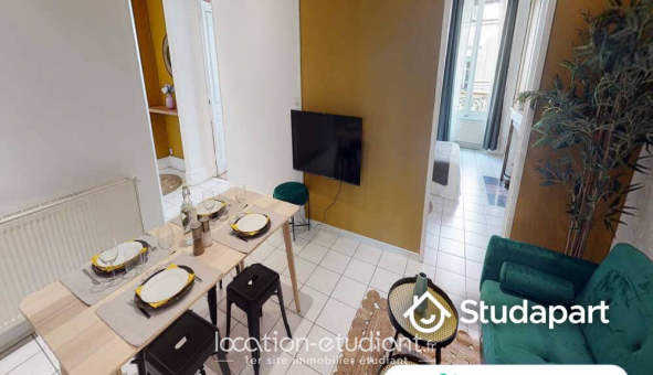 Colocation tudiante Studio à Lyon 7me arrondissement (69007)