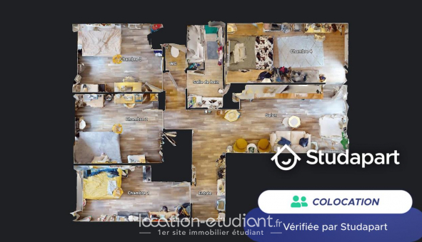 Colocation tudiante Studio à Lyon 8me arrondissement (69008)