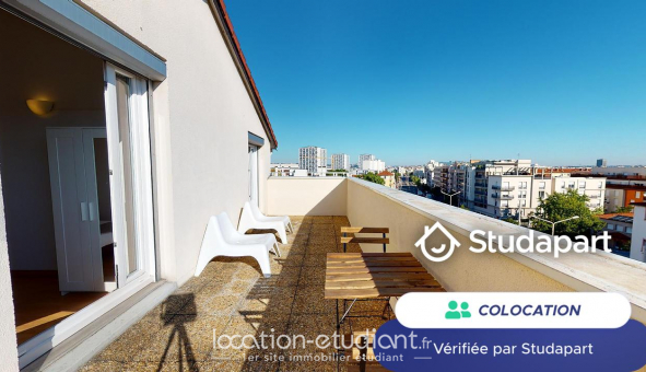 Colocation tudiante Studio à Lyon 8me arrondissement (69008)