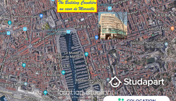 Colocation tudiante Studio à Marseille 01er arrondissement (13001)