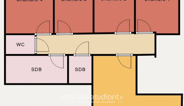 Colocation �tudiante Studio &agrave; Montreuil (93100)
