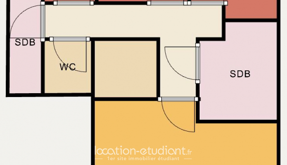 Colocation tudiante Studio à Montreuil (93100)