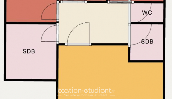 Colocation tudiante Studio à Montreuil (93100)