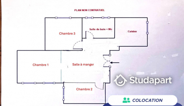 Colocation tudiante Studio à Nice (06100)