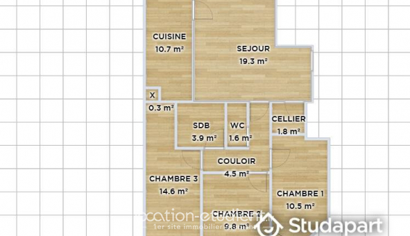 Colocation �tudiante Studio &agrave; Noisy le Grand (93160)