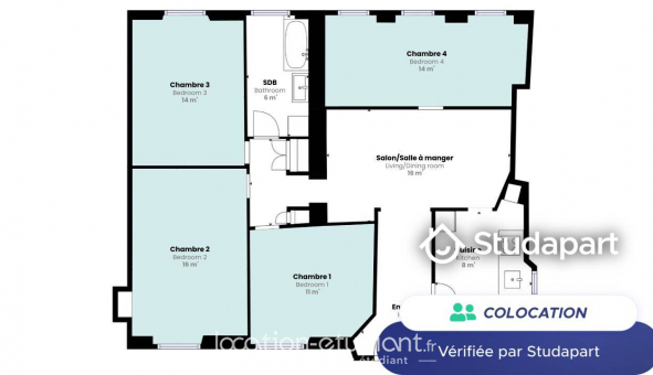 Colocation tudiante T5 à Paris 04me arrondissement (75004)