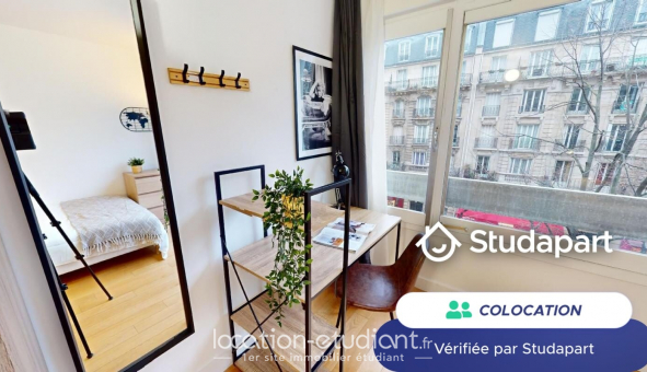 Colocation étudiante Studio à Paris 15ème arrondissement (75015)