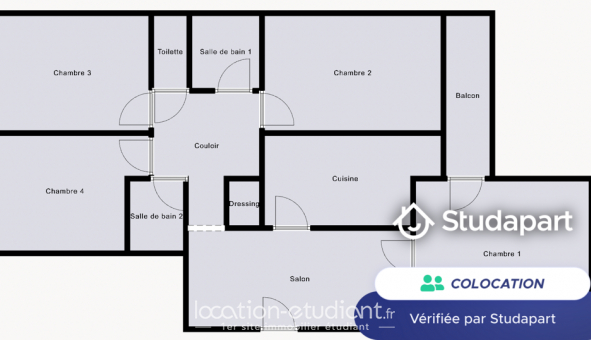 Colocation tudiante Studio à Paris 15me arrondissement (75015)