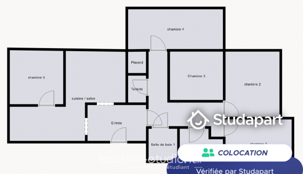 Colocation tudiante Studio à Paris 15me arrondissement (75015)