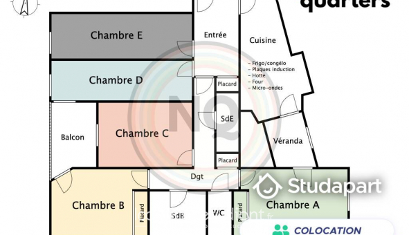 Colocation �tudiante Duplex &agrave; Paris 15�me arrondissement (75015)