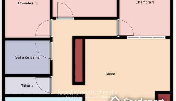 Colocation �tudiante Studio &agrave; Paris 16�me arrondissement (75016)