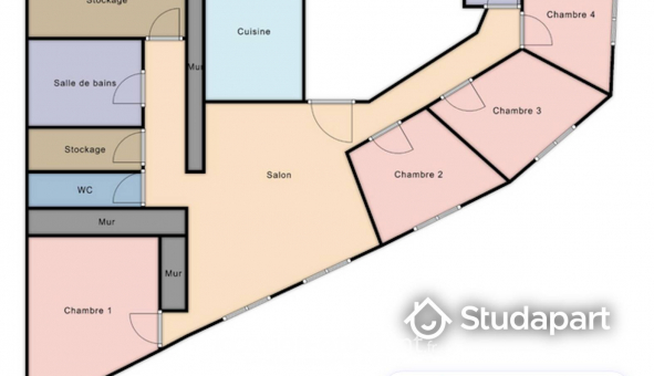 Colocation �tudiante Studio &agrave; Paris 18�me arrondissement (75018)